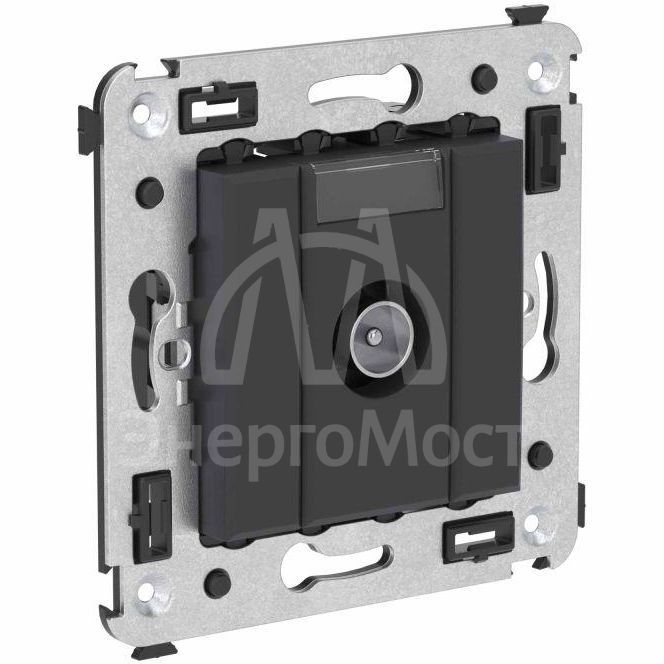 Розетка телевизионная оконечная TV СП Avanti &amp;quot;Черный матовый&amp;quot; DKC 4412523