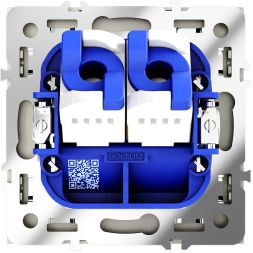 Розетка компьютерная 2-м СП S70 RJ45 + RJ45 кат.6 механизм шелк Voltum VLS060204