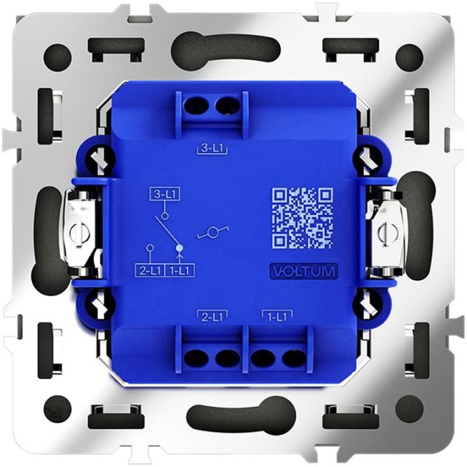 Переключатель проходной 1-кл. СП S70 10А механизм титан Voltum VLS010306