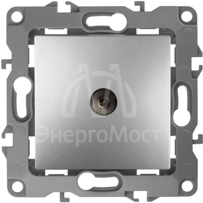 Розетка телевизионная одиночная TV 1мод. Эра12 12-3101-03 IP20 алюм. Эра Б0014707