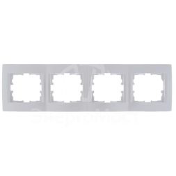 Рамка 4-м Karina горизонт. жемчуж./бел. перламутр LEZARD 707-3000-149