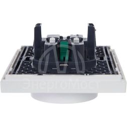 Розетка 2-м СП FORTE&amp;amp;PIANO FP223 16А с заземл. защ. шторки безвинт. крепл. бел. IEK FP-R24-16-1-K01