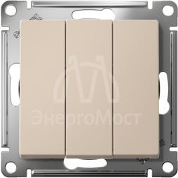 Выключатель 3-кл. AtlasDesign (сх.1+1+1) 10AX механизм песочн. SE ATN001231