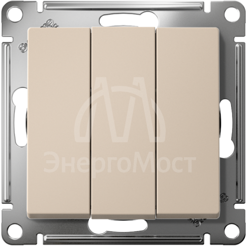 Выключатель 3-кл. AtlasDesign (сх.1+1+1) 10AX механизм песочн. SE ATN001231