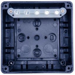 Коробка распределительная 110х110х67мм IP65 в комплекте с клеммным рядом 5х6кв.мм 41А черн. Extherm JB-60-BL