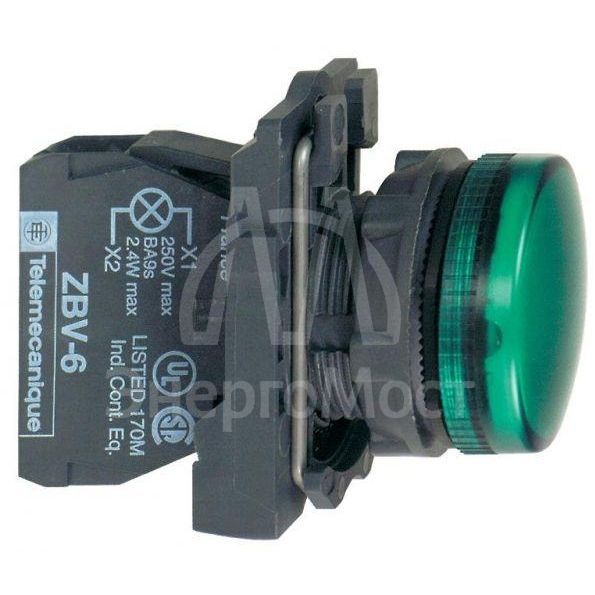 Лампа сигнальная 22мм 230-240В зел. SchE XB5AVM3