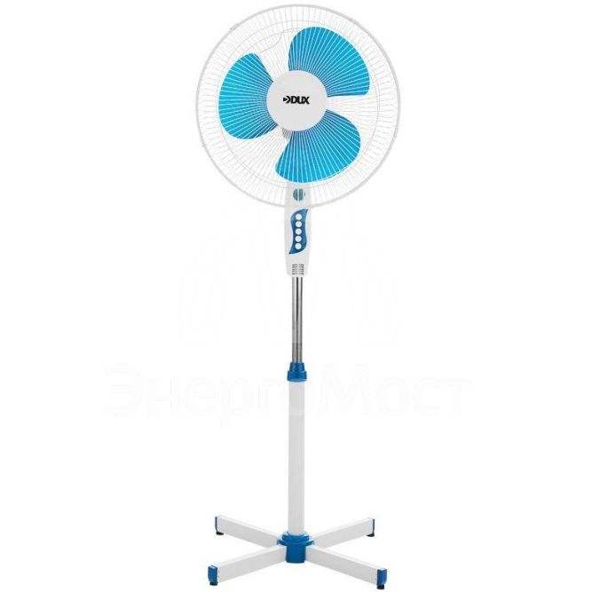 Вентилятор напольный DX-1603 40Вт 220В бел./син. (уп.2шт) DUX 60-0207
