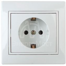 Розетка СП Plano 2P+E Schuko 1Э-202-01 16А-250В бел. Intro Б0038828