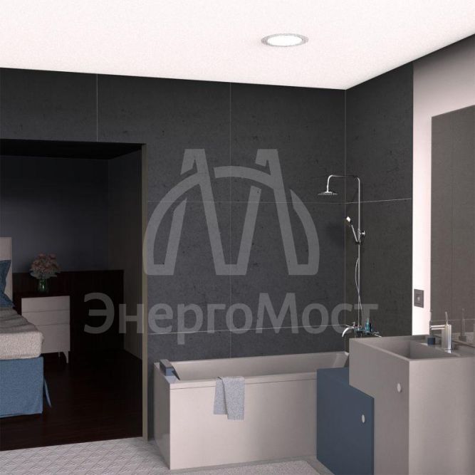 Светильник светодиодный Elementary Downlight 9.5Вт 4000К IP54 790лм 185-250В 110х44мм ДВО кругл. встраив. бел. GAUSS 999420209