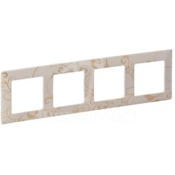 Рамка 4-м Valena Life универсальная ампир беж. Leg 754114