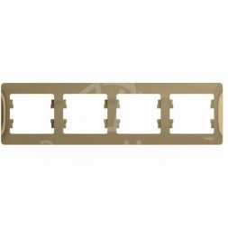 Рамка 4-м Glossa горизонт. титан SchE GSL000404