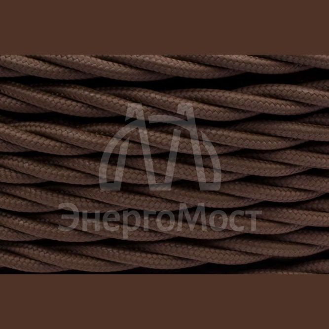 Провод ретро 3х2.5 мат. корич. (уп.50м) Bironi B1-435-72-50