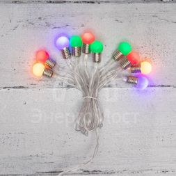 Гирлянда светодиодная &amp;quot;Мини-лампочки&amp;quot; 1.5м 10LED мультиколор провод прозр. 2хAA (батарейки не в комплекте) Neon-Night 303-074