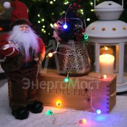 Гирлянда светодиодная &amp;quot;Мини-лампочки&amp;quot; 1.5м 10LED мультиколор провод прозр. 2хAA (батарейки не в комплекте) Neon-Night 303-074