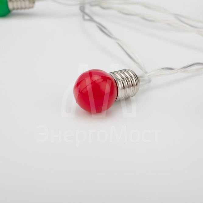 Гирлянда светодиодная &amp;quot;Мини-лампочки&amp;quot; 1.5м 10LED мультиколор провод прозр. 2хAA (батарейки не в комплекте) Neon-Night 303-074