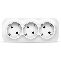 Розетка 3-м ОП 16А IP20 с заземл. бел. IONICH 1420