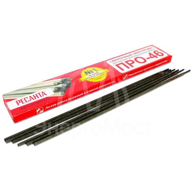 Сварочный электрод Ресанта ПРО-46, Ф2,5 Пачка 1кг
