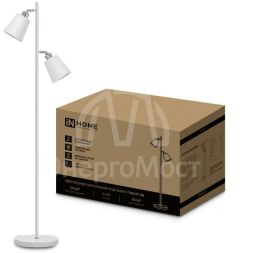 Светильник ТНО 01-2Б 2х60Вт E27 230В торшер напольный под лампу на основании бел. IN HOME 4690612049632
