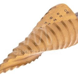 Сверло ступенчатое по металлу ТИТАН 4.0-30.0мм Kranz KR-12-6612