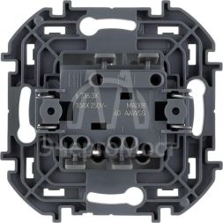 Выключатель 2-кл. Inspiria 250В 10AX с подсветкой / индикацией алюм. Leg 673632