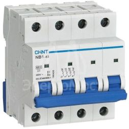 Выключатель автоматический модульный 4п C 20А 6кА NB1-63 (R) CHINT 179744