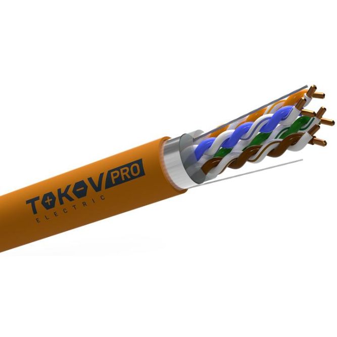 Кабель витая пара F/UTP 4х2х23AWG(0.57мм) кат.6 ZH нг(А)-HF (LSZH) indoor 305м (м) PRO TOKOV ELECTRIC TKP-C06-F42-6-RU-LSZH