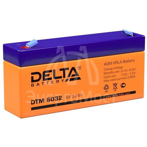 Аккумулятор UPS 6В 3.2А.ч Delta DTM 6032