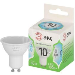 Лампа светодиодная GREEN LINE MR16-10W-840-GU10 GL 10Вт софит 4000К яркий свет бел. GU10 Эра Б0066993