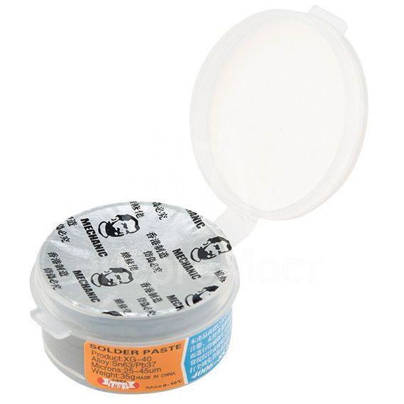 Припой-паста (паяльная паста) 35гр (Sn63 Pb37) (банка) 09-3815