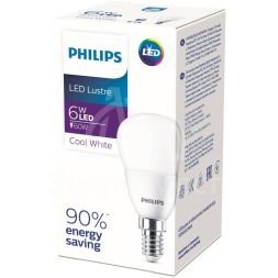 Лампа светодиодная Ecohome LEDLustre 6-60W E14 840 P45NDFR Philips 929002274037