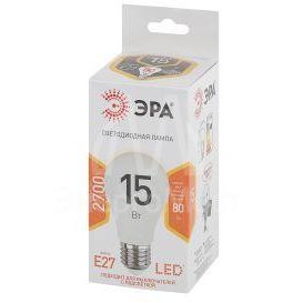 Лампа светодиодная A60-15W-827-E27 грушевидная 1200лм ЭРА Б0020592