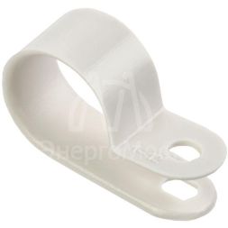 Скоба крепежная 16мм нейлон. бел. (уп.50шт) IEK USK11-16-050-K01