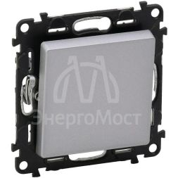 Механизм переключателя 1-кл. СП Valena Life 10А IP20 250В 10AX с лиц. панелью безвинт. зажимы алюм. Leg 752606