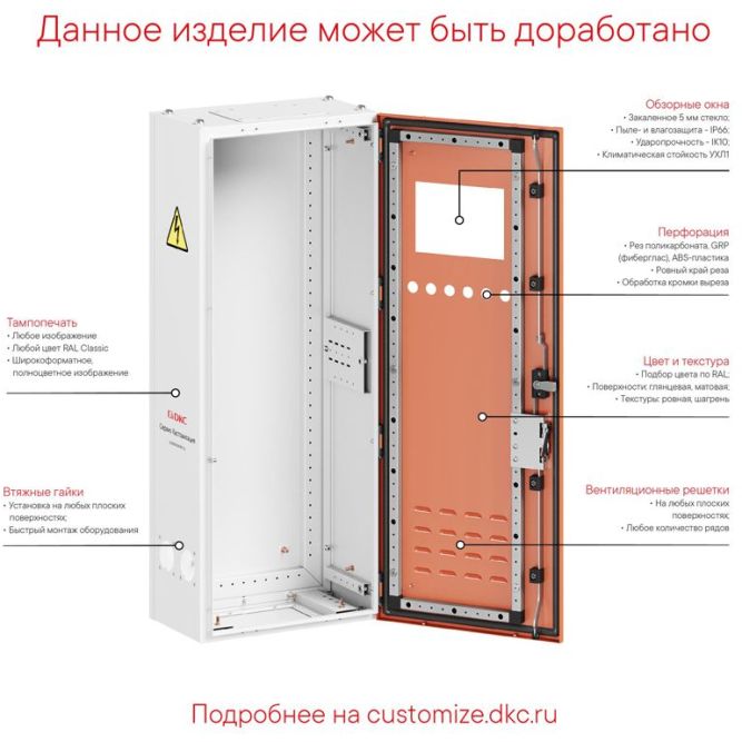 Корпус напольный RAM fit 1600х800х250мм без боков. вырезов DKC R6NFW168025