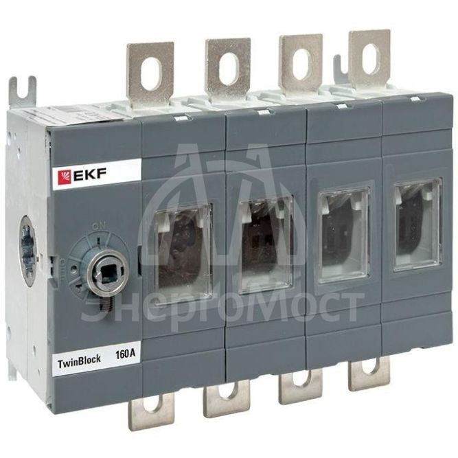 Рубильник 4п 160А без рукоятки управления TwinBlock EKF tb-s-160-4p
