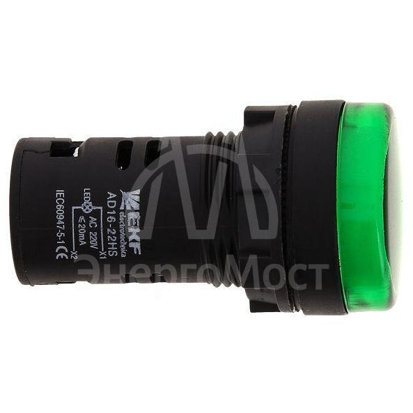 Матрица светодиодная AD16-16HS 24В AC (16мм) зел. EKF ledm-ad16-24-g