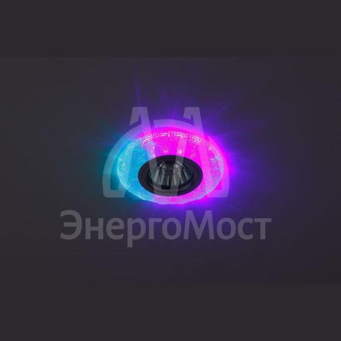 Светильник DK LD6 BL/WH декор cо светодиодной подсветкой голубой ЭРА Б0019210