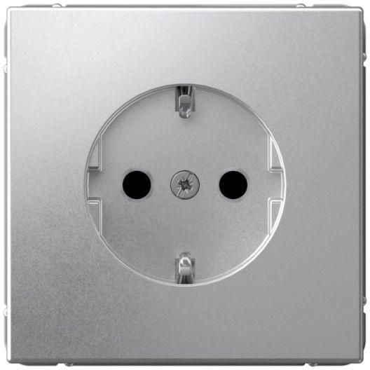 Розетка ArtGallery 16А с заземл. защ. шторки механизм алюм. SE GAL000345