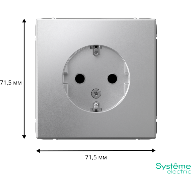 Розетка ArtGallery 16А с заземл. защ. шторки механизм алюм. SE GAL000345