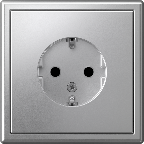 Розетка ArtGallery 16А с заземл. защ. шторки механизм алюм. SE GAL000345