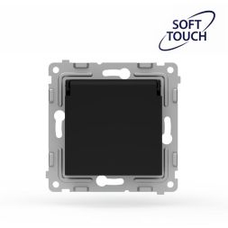 Розетка 1-м СП Pixel IP44 с заземл. с крышкой механизм карбон TOKOV ELECTRIC TKE-PX-R1ZSW1-C14-IP44