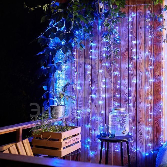 Гирлянда &amp;quot;Светодиодный Дождь&amp;quot; 2.5x2м свечение с динамикой 300LED син. 230В провод прозр. Neon-Night 235-053