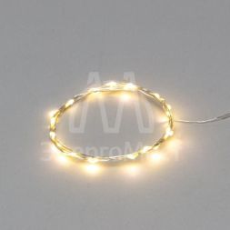 Гирлянда &amp;quot;Роса&amp;quot; (батарейки 3хААА в компл.) 2м 20LED тепло-бел. прозр. провод 2Вт 4.5В IP20 NEON-NIGHT 303-006