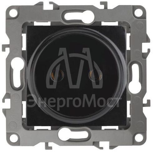 Розетка 1-м СП Эра12 12-2105-06 16А IP20 16AX 250В 2P механизм черн. Эра Б0018259