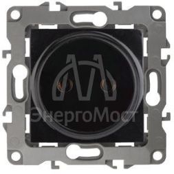 Розетка 1-м СП Эра12 12-2105-06 16А IP20 16AX 250В 2P механизм черн. Эра Б0018259