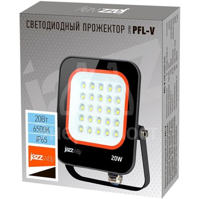 Прожектор светодиодный PFL-V 20Вт 6500К IP65 JazzWay 5039698