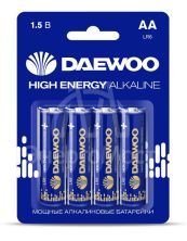 Элемент питания алкалиновый AA/LR6 1.5В High Energy Alkaline 2021 BL-4 (уп.4шт) DAEWOO 5030329