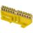 Шина нулевая N 6х9 12 отверстий желтый изолятор на DIN-рейку латунь PROxima EKF sn0-63-12-dz