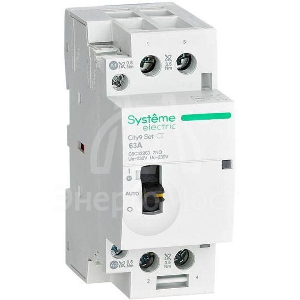 Контактор 2п City9 Set 2НО 63А AC 230В-230В SE C9C32263