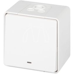 Выключатель Эксперт 11-1502-01 с подсветкой IP55 10АХ-250В ОУ бел. Эра Б0063305